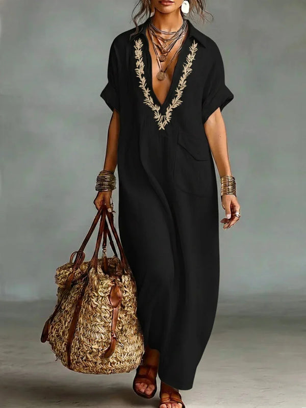 Hiria | Bohemian Maxi Dress with Floral Print