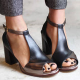 Nadaria - Black High-Heel Sandals with Patchwork Open Toe